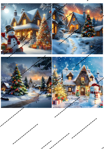 Сахарная Картинка на Новый Год-1 (для пряников, 10 см)