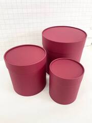 Цилиндр одиночный с завальцовкой, Бордо, 12*12 см, 1 шт.