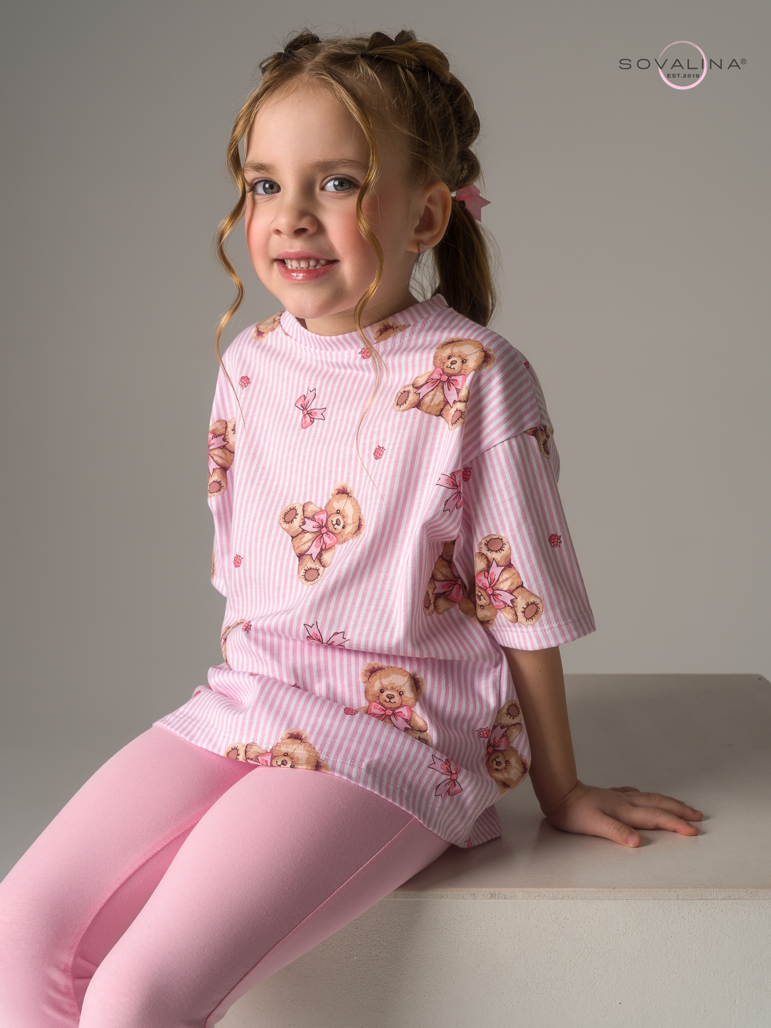 Костюм Мун мишки с бантиком-роза