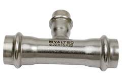 Тройник Valtec нерж. сталь 22х15х22