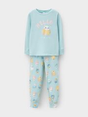 пижама  для девочки  К 1541/морозный шалфей,цв.попугайчики