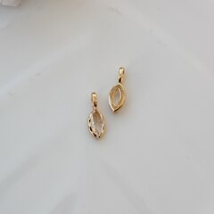 Подвеска Маркиз с белым фианитом, 14*5 мм, позолота, П393