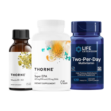 Комплект для всесторонней поддержки Витамин D/K2 жидкий + Two-Per-Day мультивитамины + Super EPA Омега-3, Thorne + Life Extension 1