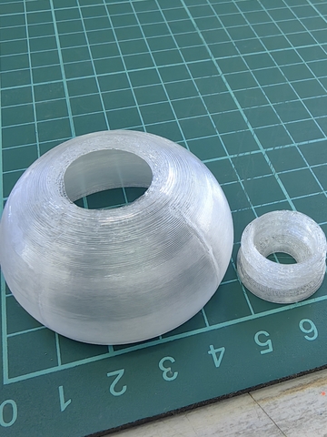 Плафон сферический тюльпан на резьбе/ D5cм, H6см. Пластик