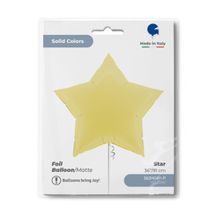 Г 36''/91 см, Звезда, Макарунс, Светло-желтый (Yellow), 1 шт.