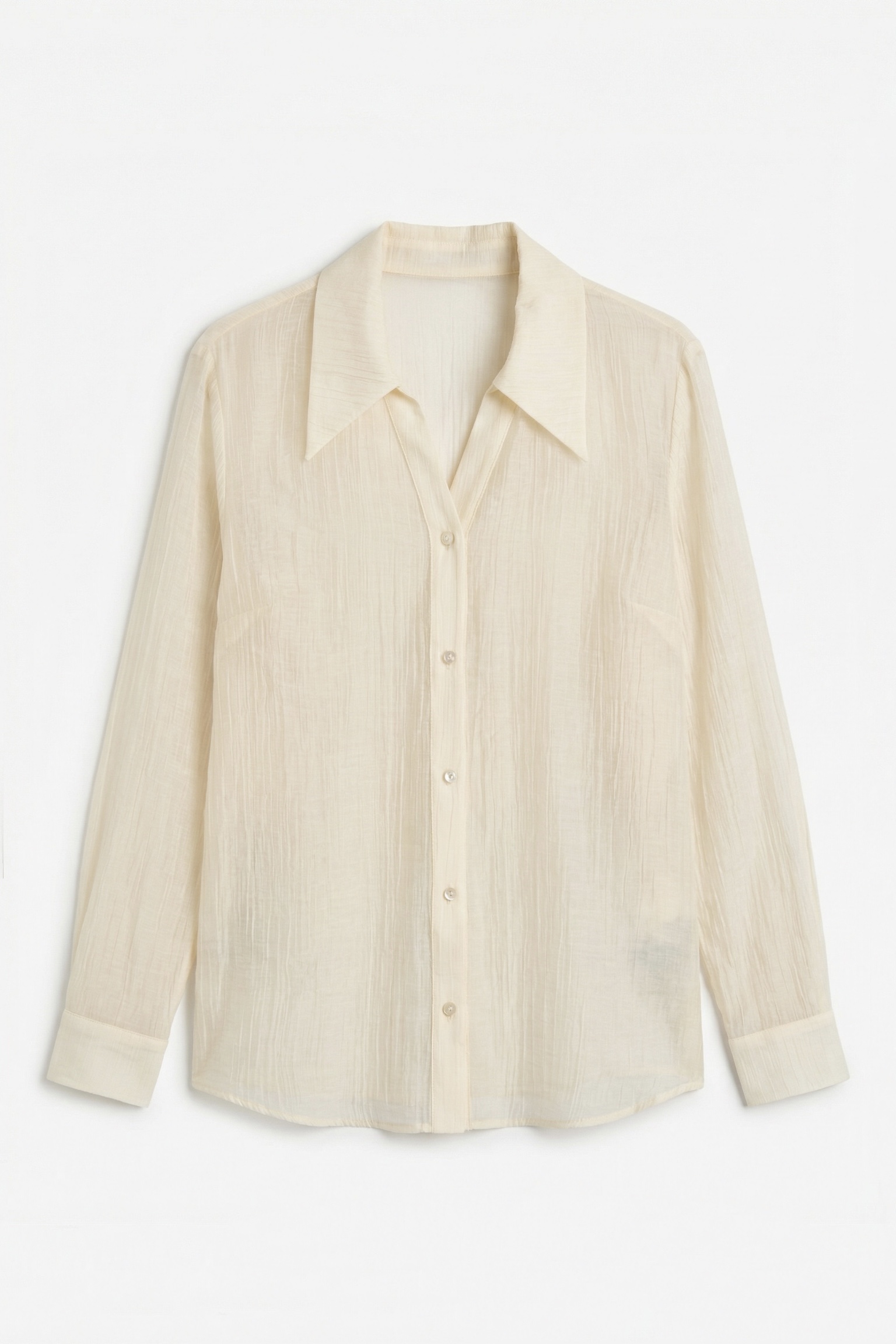 Блузка с отложным воротником, сливочный