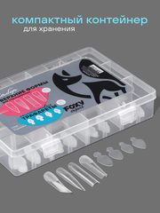 Набор верхних форм для наращивания + силиконовые трафареты №1 (4 вида 12 размеров 192/96 шт)