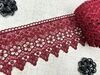 Кружево плетеное, ш. 8,5 см, бордовый