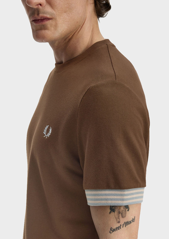 Футболка FRED PERRY Striped Cuff T-Shirt