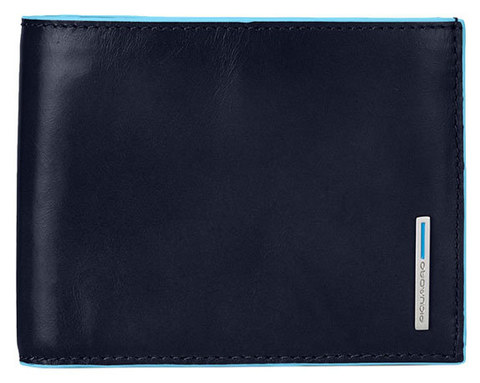 Кошелек мужской Piquadro Blue Square, синий, кожа натуральная (PU1240B2/BLU2)