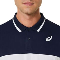 Поло теннисное Asics Court Polo Shirt - brilliant white/midnight