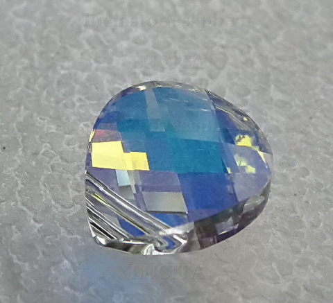 6012 Подвеска Сваровски Flat Briolette Crystal AB (15,4x14 мм) ()