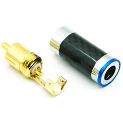 Штекеры RCA тюльпан, коаксиальные, синий/красный (комплект 2шт)