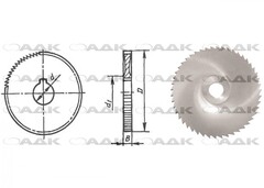 Фрезы отрезные ГОСТ 2679-93   Р6М5 50*13*0.8  Z80 Тип 1
