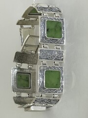 Пиония (серебряный браслет)