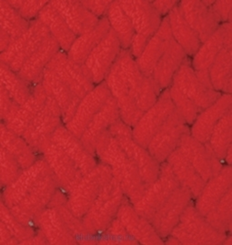 Пряжа Puffy Alize 56 Красный - толстая бархатистая пряжа для вязания руками. Купить в интернет-магазине недорого klubokshop.ru