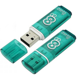 Флешка 8 GB USB 2.0 SmartBuy Glossy (Зеленый)