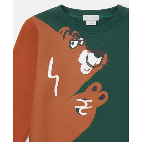 Свитшот Stella McCartney Kids Grizzly Bear Green