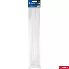 ЗУБР КОБРА, 7.6 x 370 мм, нейлон РА66, 10 шт, белые, кабельные стяжки с плоским замком, Профессионал (30930-76-370)