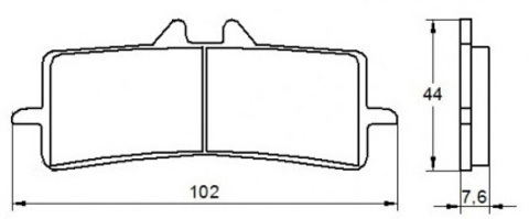 AGPA106EV2 Тормозные колодки дисковые мото Accossato (FDB2260)