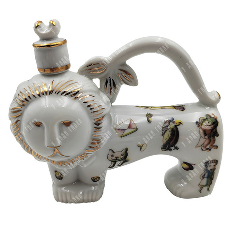 Тарасюк Иван. Штоф. Лев. Фарфор. Авторская роспись. ЛФЗ. 2013 г.
