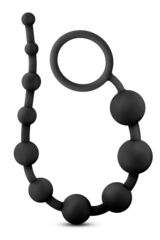 Черная анальная цепочка 10 Anal Beads - 31,8 см. - 
