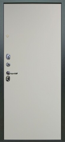 Теплая дверь входная Аргус Люкс 3К 2П Агат/Элегант, 2 замка, 1,8 мм металл, (темный бетон+милк софт) #3