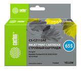 Картридж струйный Cactus CS-CZ112AE №655 желтый (14.6мл) для HP DJ IA 3525, 5525, 4525