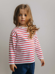 Лонгслив в полоску, Красный