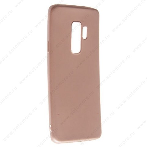 Накладка силиконовая Soft Touch ультра-тонкая для Samsung Galaxy S9 Plus розовый
