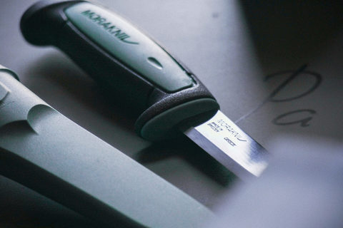 Нож перочинный Morakniv Basic 546 Limited Edition 2021, длина ножа: 206 mm, серый/зеленый (13957)