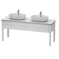 Duravit Luv Консоль из кварцевого камня с 2мя вырезами, 20x1788x595, цвет белый структурный LU9467B1717 фото