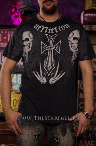 Affliction | Футболка мужская Kelly The Ghost Pavlik Signature Series A1039 перед