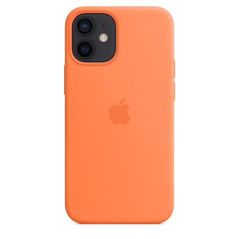 Apple Silicone Case на iPhone 12 Mini (Кумкват)