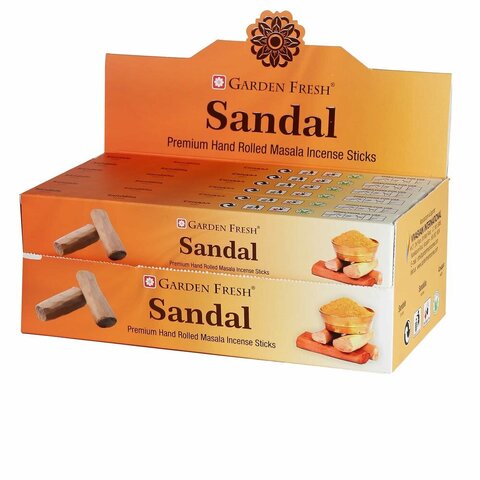 SANDAL Premium Hand Rolled Masala Incense Sticks, Garden Fresh (САНДАЛ премиальные масала благовония ручного изготовления, Гарден Фреш), уп. 15 г.