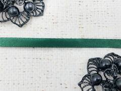 Лента атласная, ш. 0,5 см, тёмно-зеленый