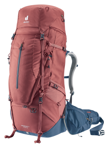 Картинка рюкзак туристический Deuter Aircontact X 70+15 SL Redwood-Ink - 1