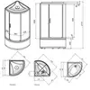 Am.Pm W88C-401A-090WT X-Joy Deep кабина душевая  90x90, 1/4 круга,  профиль белый, стекло прозрачное