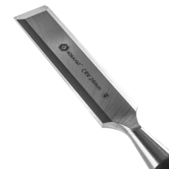 Стамеска плоская КОБАЛЬТ 24 х 140 мм, CR-V, двухкомпонентная рукоятка (1 шт.) блистер (245-596)