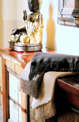 Плед шерстяной 130x180 Andino от Zambaiti серый