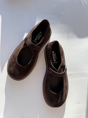 Туфли из натуральной замши LILA Cioccolata