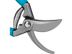 GRINDA P-10, 210 мм, цельнокованые лезвия, стальные рукоятки, покрытие ПВХ, плоскостной секатор, PROLine (423410)