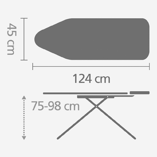 Гладильная доска 124х45 см (С), Конфетти, арт. 126123 - фото 1