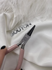 Круглогубцы серебристые с розовыми ручками