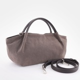 Сумка Саломея 362 эко-замша серый шоколад