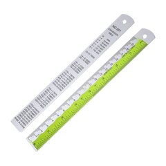 
          Линейка Alingar, 20 см, алюминиевая, 2 шкалы см/дюйм, пакет ПВХ