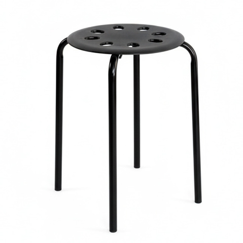 Табурет Axel чёрный, 30х45 см, полипропилен/металл
