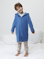 халат  для мальчика  К 5801/яркий кобальт(мишка)