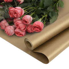 Упаковочная бумага крафт, Золото, 0,68*10 м