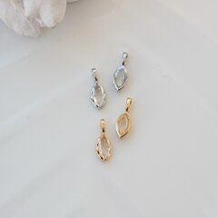 Подвеска Маркиз с белым фианитом, 14*5 мм, позолота, П393